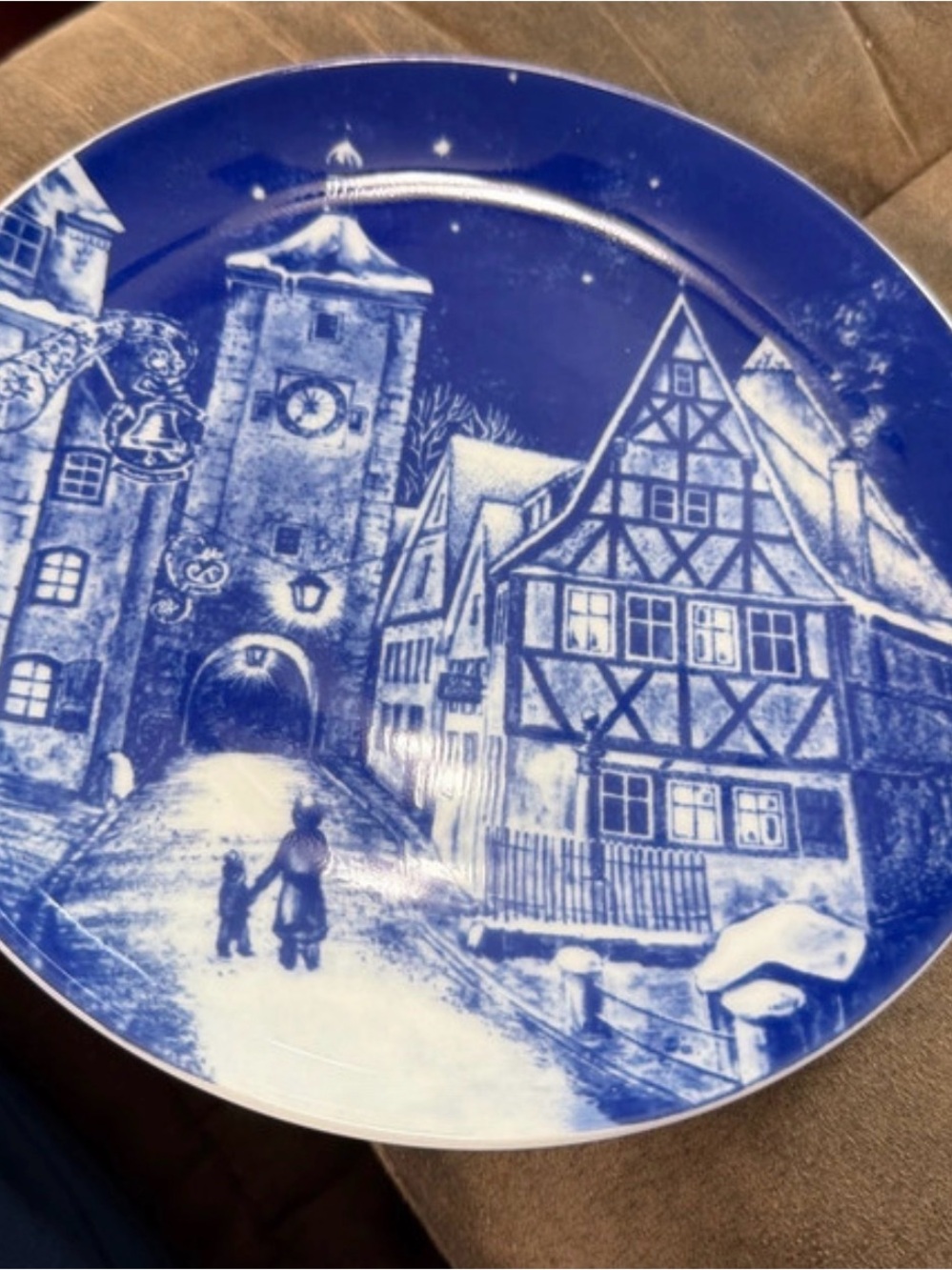 Vintage 1977 Royal Bavaria Christmas Plate Rothenburg ob der Tauber Germany